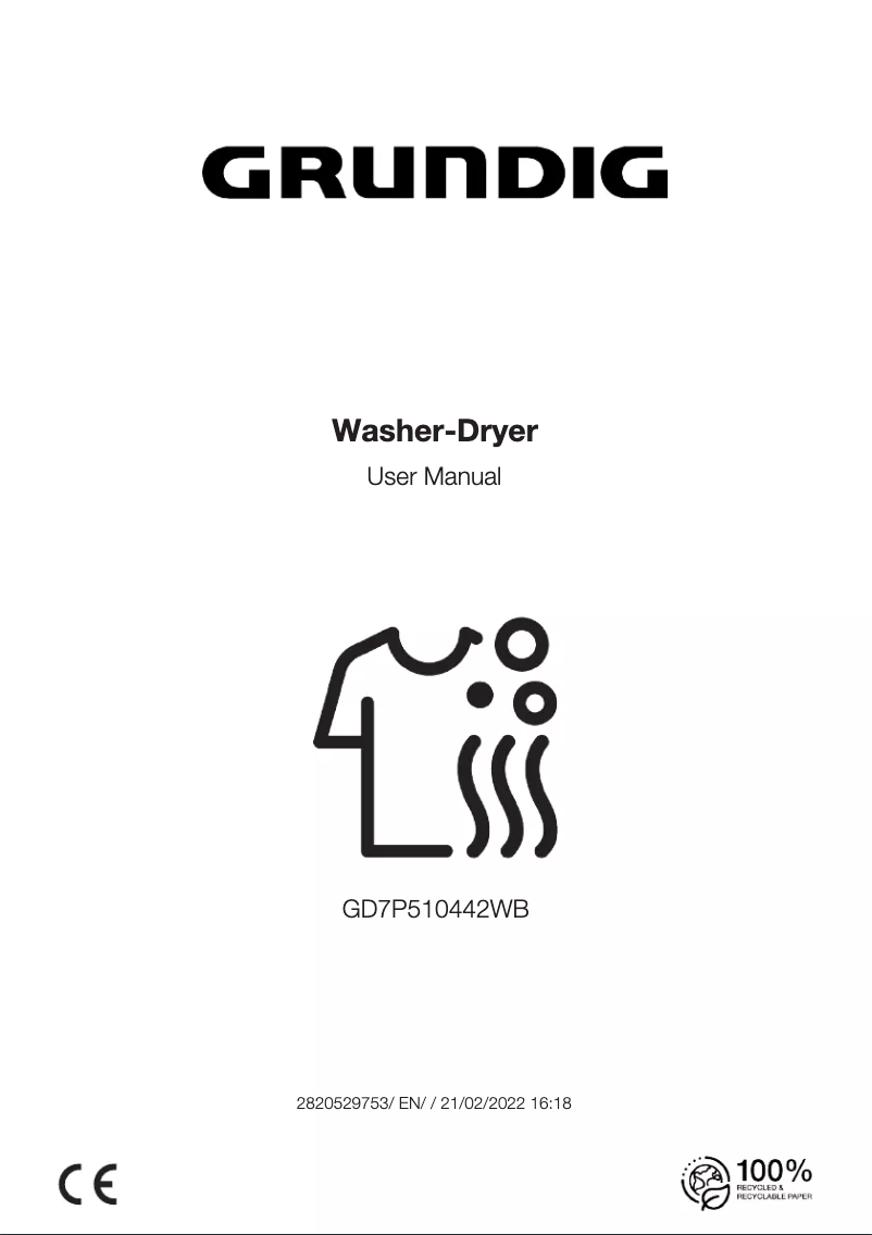 Page 1 de la notice Manuel utilisateur Grundig GD7P510442WB