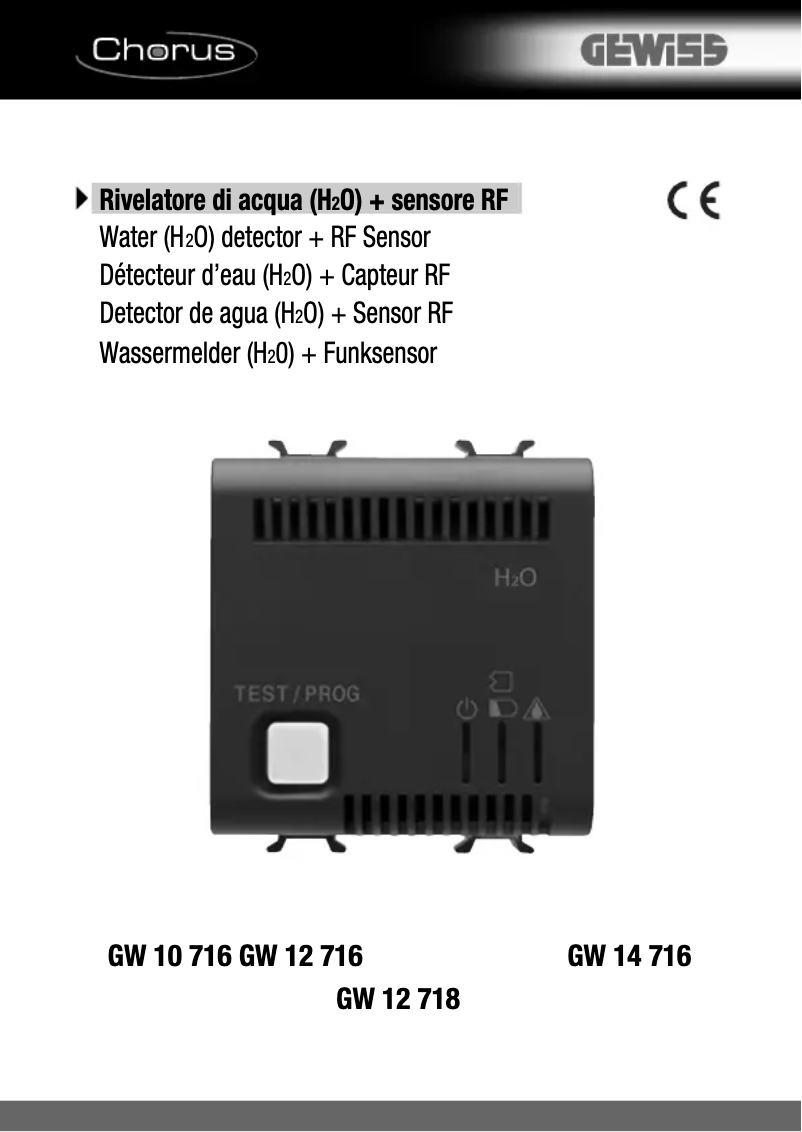 Page 1 de la notice Manuel utilisateur Gewiss GW14716