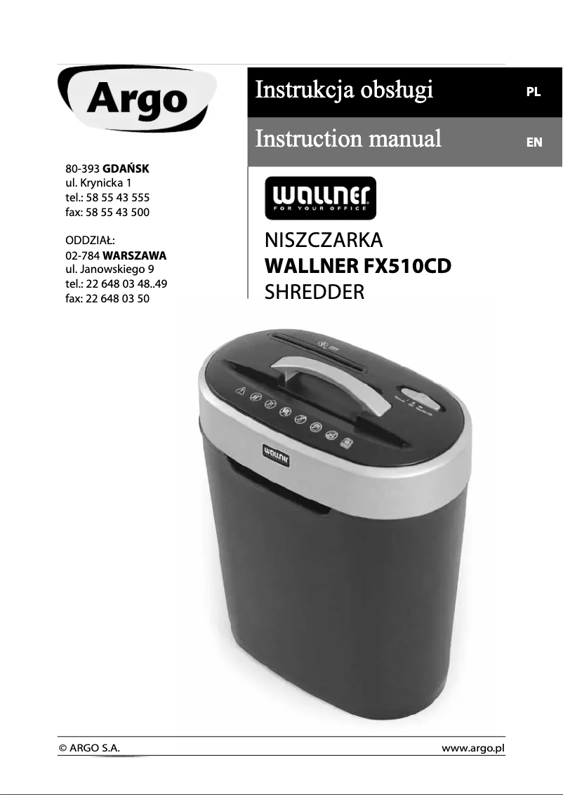 Page n°1 - Manuel utilisateur Wallner FX510CD