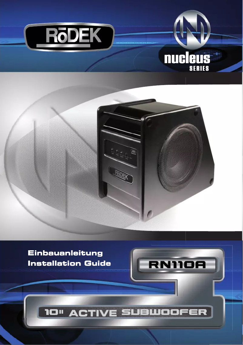 Image de la première page du manuel de l'appareil RN110