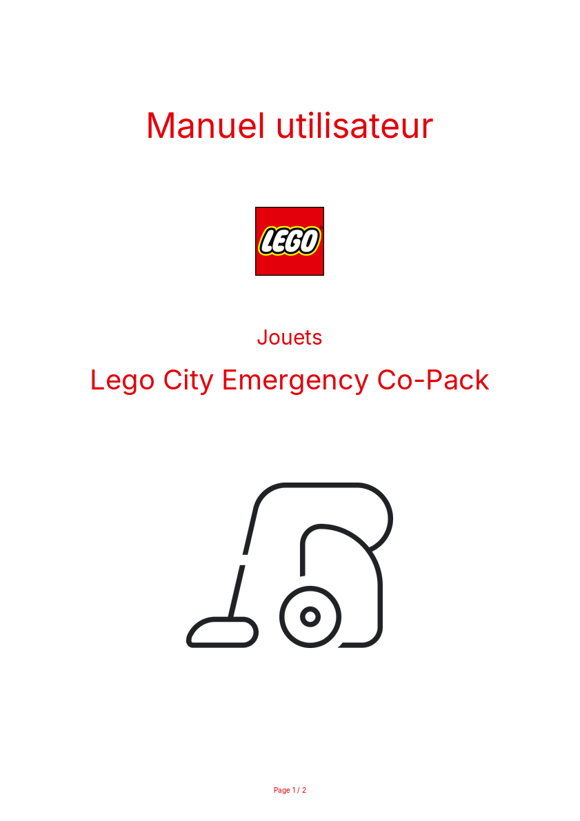 Image de la première page du manuel de l'appareil City Emergency Co-Pack