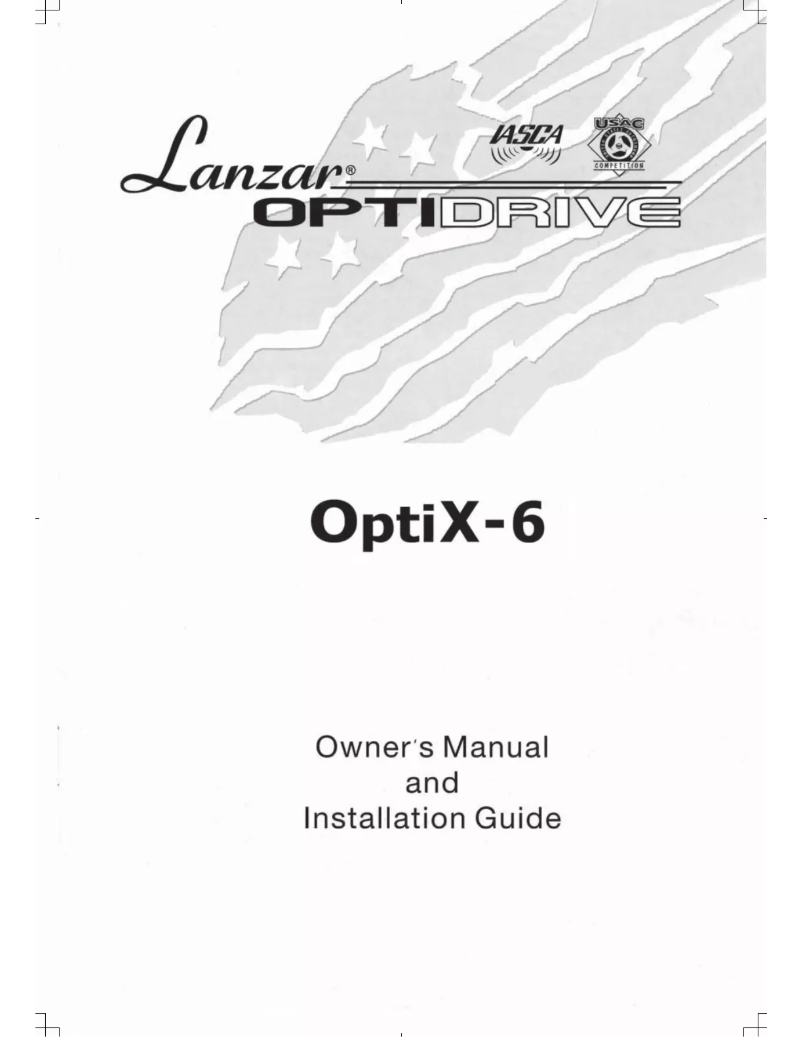 Page n°1 - Manuel utilisateur Lanzar OptiX-6