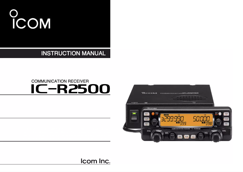 Page n°1 - Manuel utilisateur ICOM IC-R2500