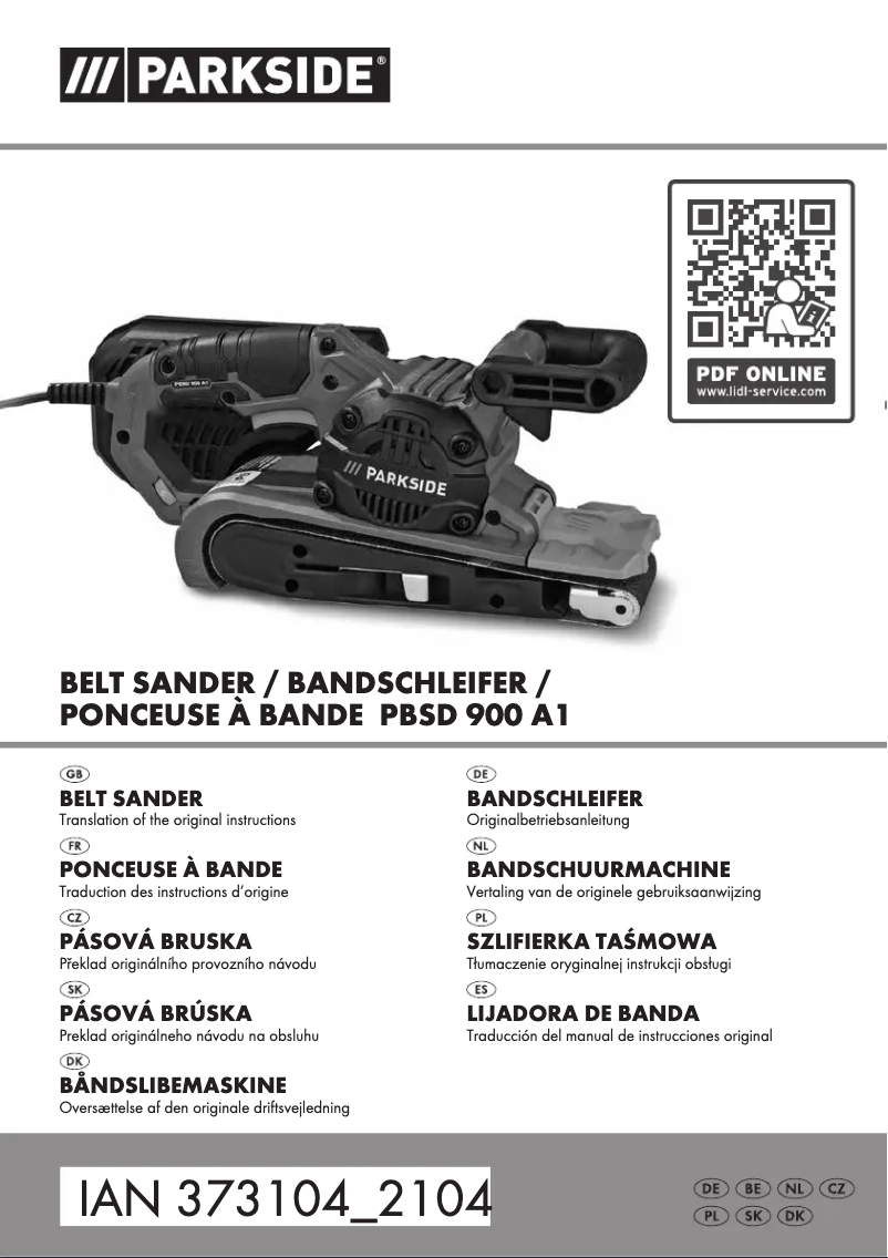 Page 1 de la notice Manuel utilisateur Parkside PBSD 900 A1