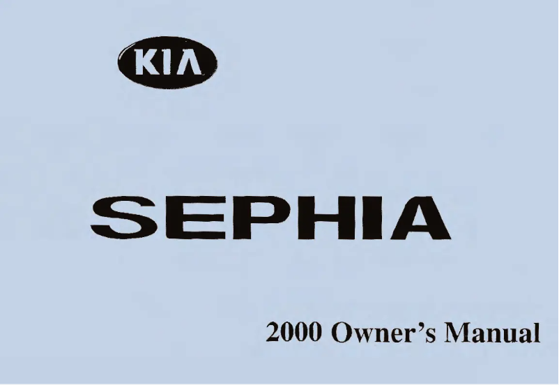 Page 1 de la notice Manuel utilisateur Kia Sephia (2000)