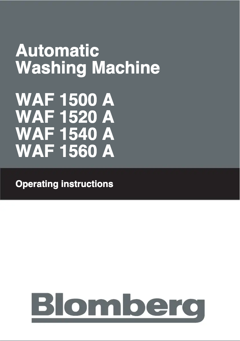 Page n°1 - Manuel utilisateur Blomberg WAF 1500 A
