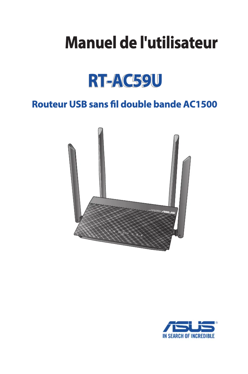 Page 1 de la notice Manuel utilisateur Asus RT-AC59U
