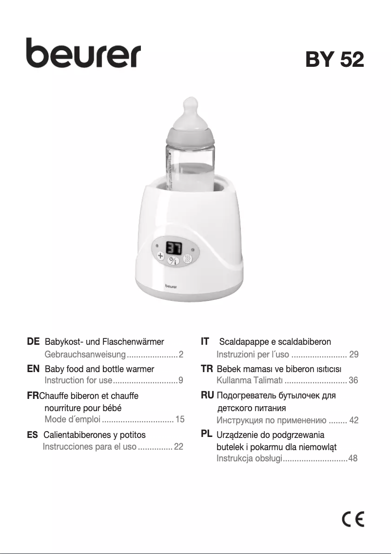 Page 1 de la notice Manuel utilisateur Beurer BY 52