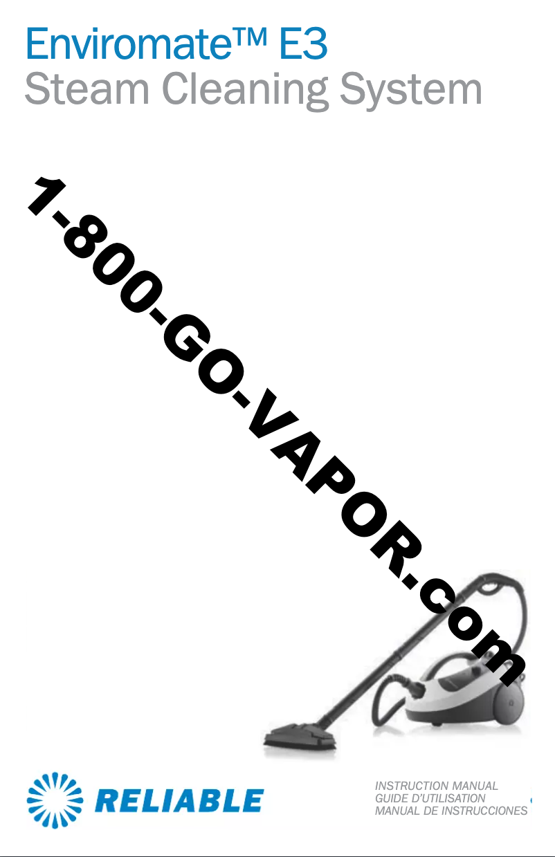 Page 1 of the manual User Manual Vapor Enviromate E3
