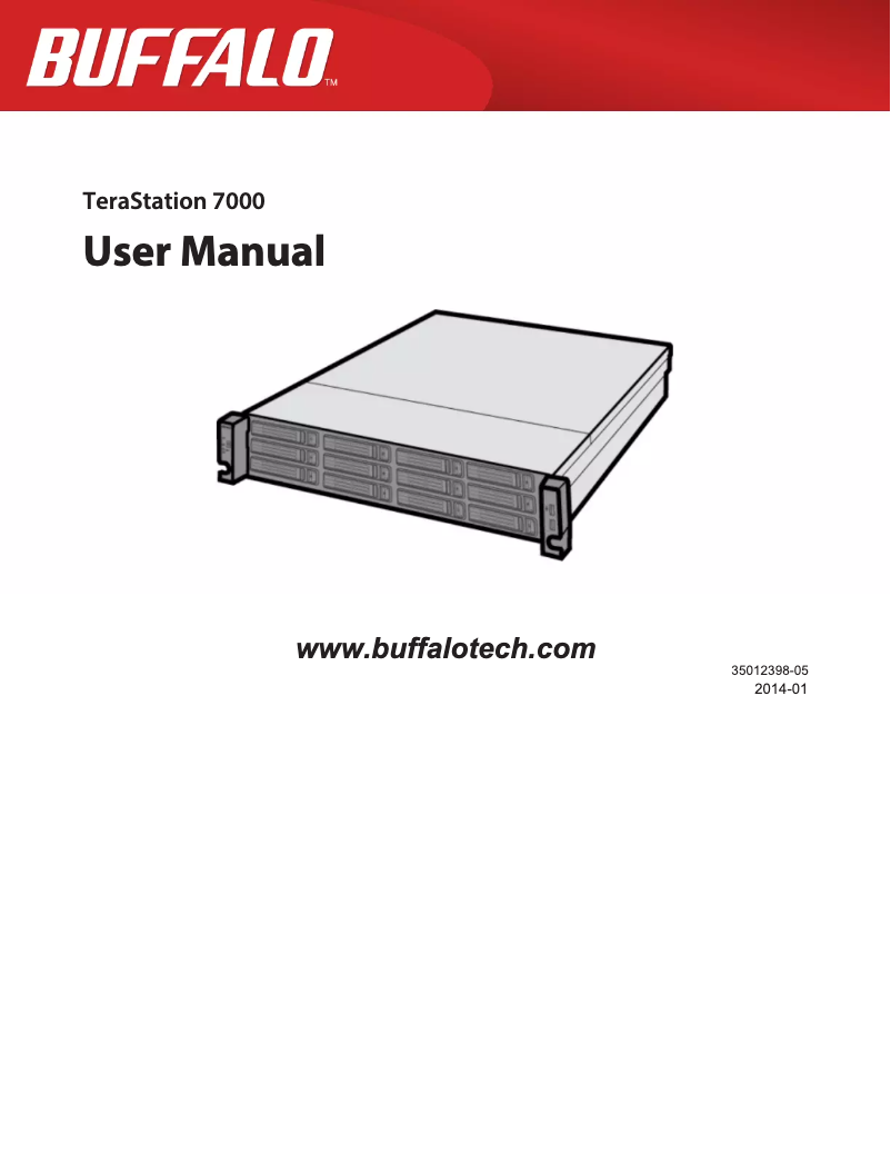 Image de la première page du manuel de l'appareil TeraStation TS7120r Enterprise