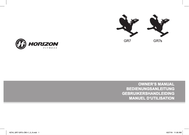 Página 1 del manual Manual de usuario Horizon GR7