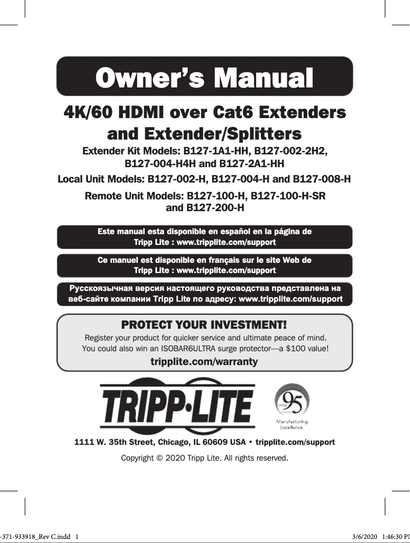 Image de la première page du manuel de l'appareil B127-2A1-HH