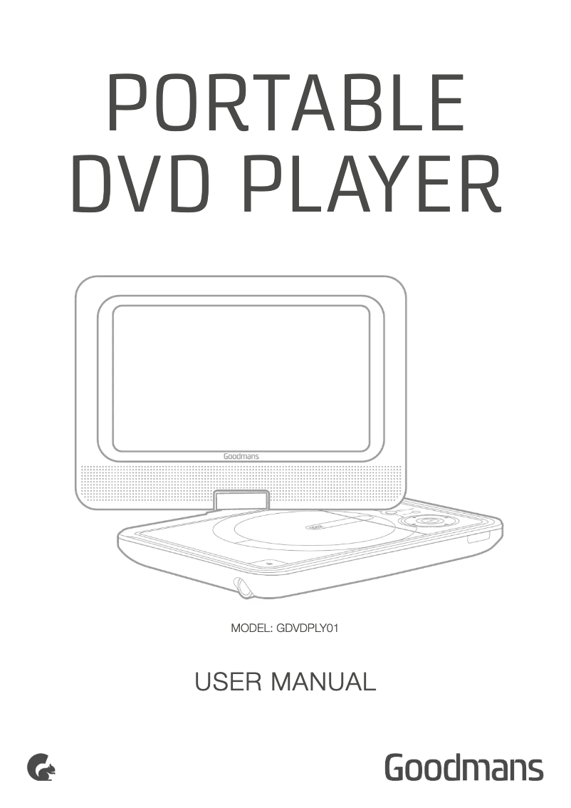 Page 1 de la notice Manuel utilisateur Goodmans GDVDPLY01
