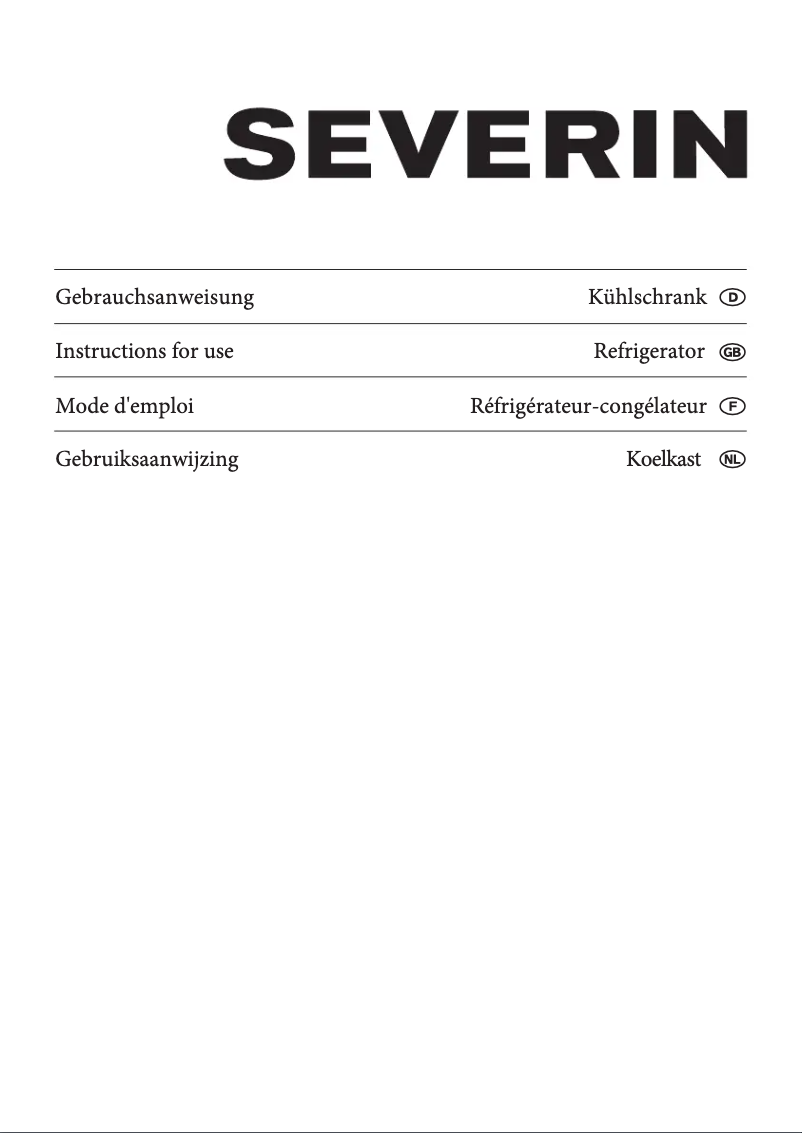 Page n°1 - Manuel utilisateur Severin KS 9762