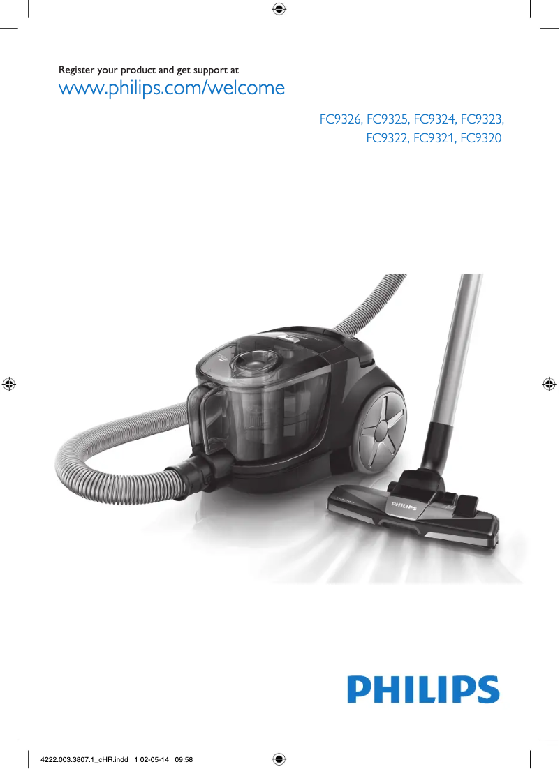 Page 1 de la notice Manuel utilisateur Philips PowerPro Compact FC9322