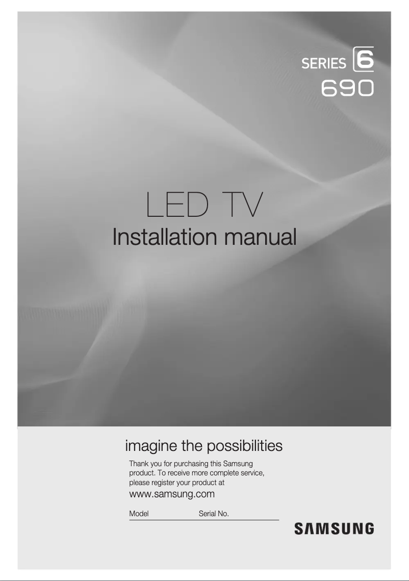 Page n°1 - Manuel utilisateur Samsung HG55AD690EW