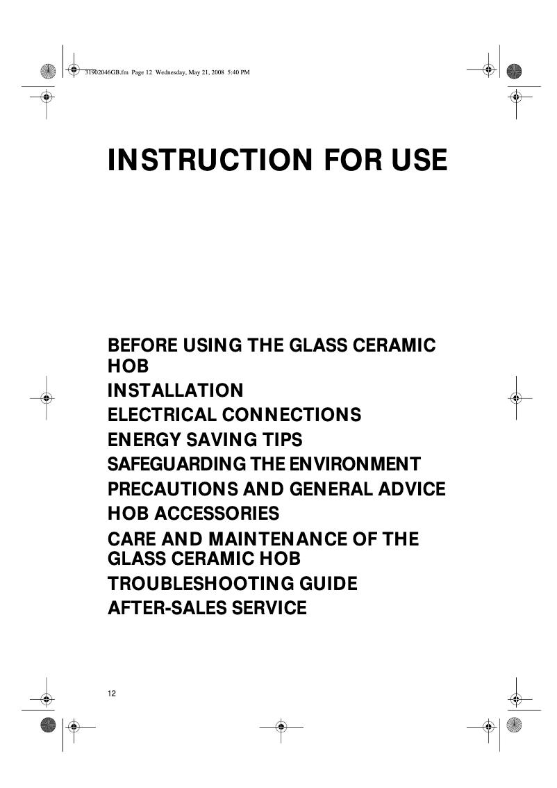 Page 1 de la notice Manuel utilisateur Whirlpool AKT 970 IX