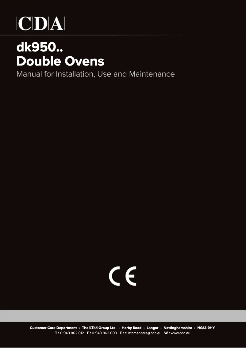 Page n°1 - Manuel utilisateur CDA DK950
