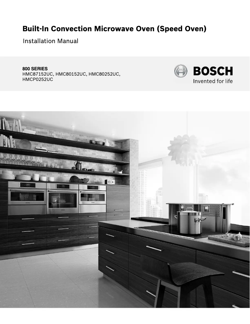 Page 1 of the manual Installation Guide Bosch HMCP0252UC