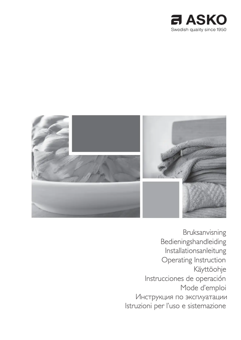 Page n°1 - Manuel utilisateur Asko HSS105T