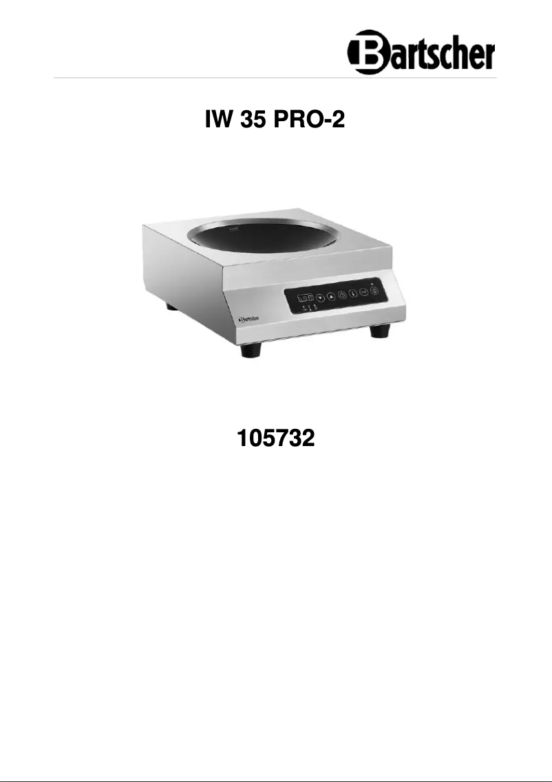Page n°1 - Manuel utilisateur Bartscher IW 35 PRO
