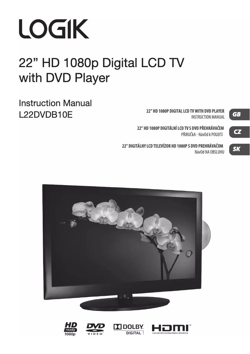 Página 1 del manual Manual de usuario Logik L22DVDB10E