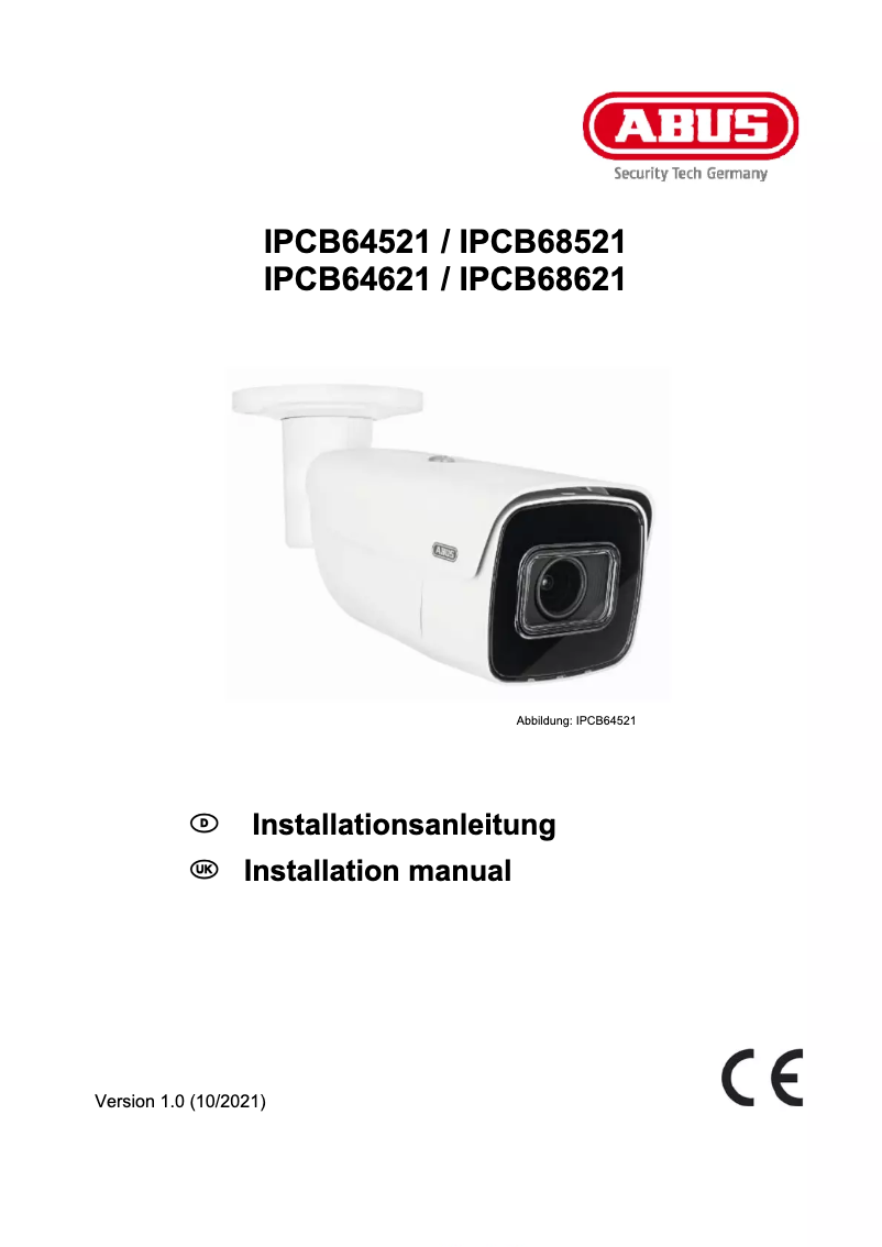 Page n°1 - Guide d'installation Abus IPCB64521