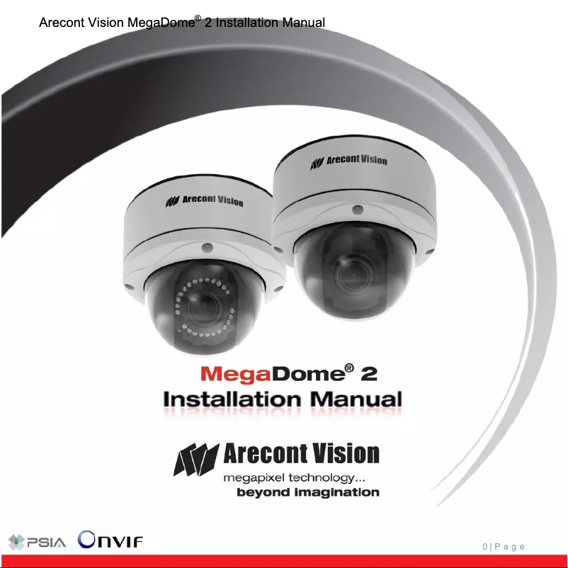 Page n°1 - Manuel utilisateur Arecont Vision MegaDome AV1255