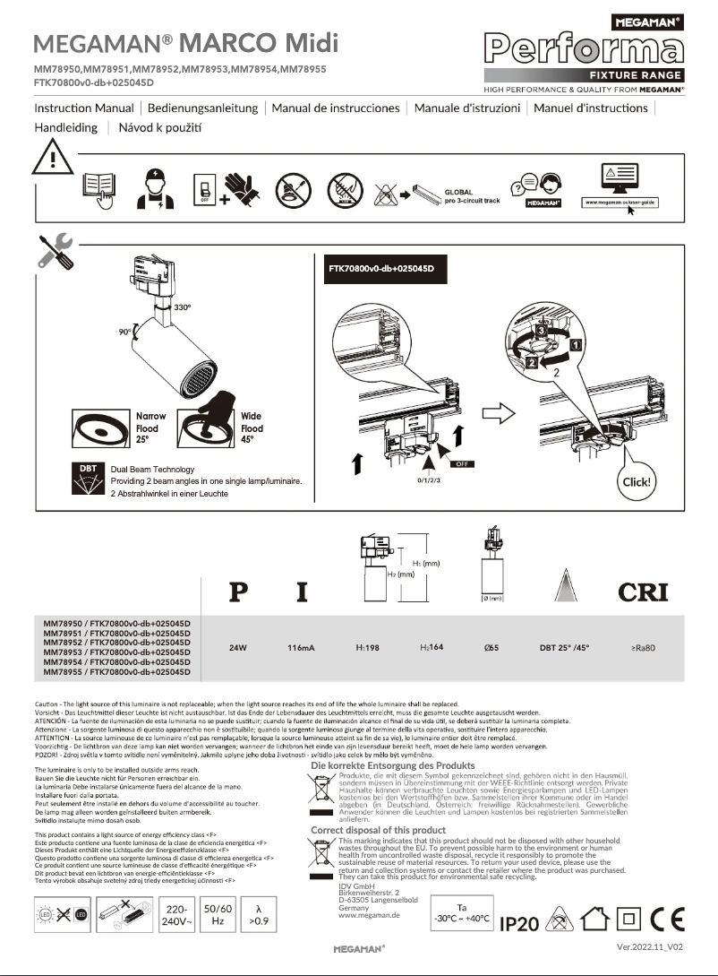 Page 1 de la notice Manuel utilisateur Megaman Marco Mini MM78951