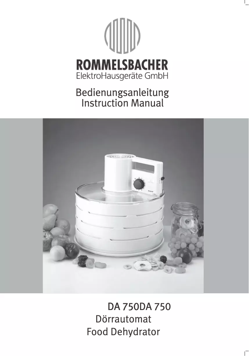 Página 1 del manual Manual de usuario Rommelsbacher DA750