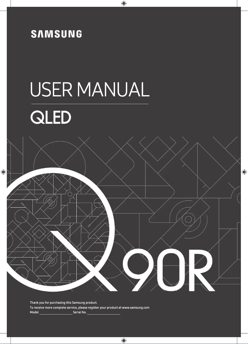 Image de la première page du manuel de l'appareil QLED QE55Q90R
