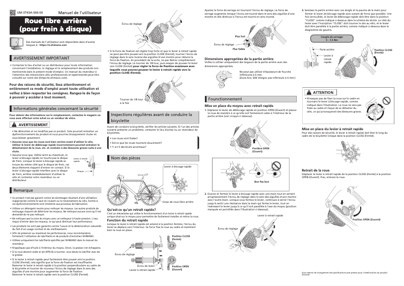 Página 1 del manual Manual de usuario Shimano FH-M5100