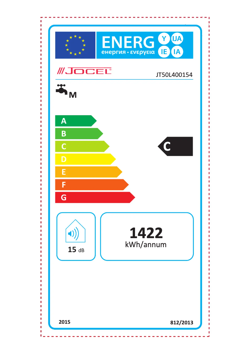 Page n°1 - Label énergétique Jocel JT50L400154