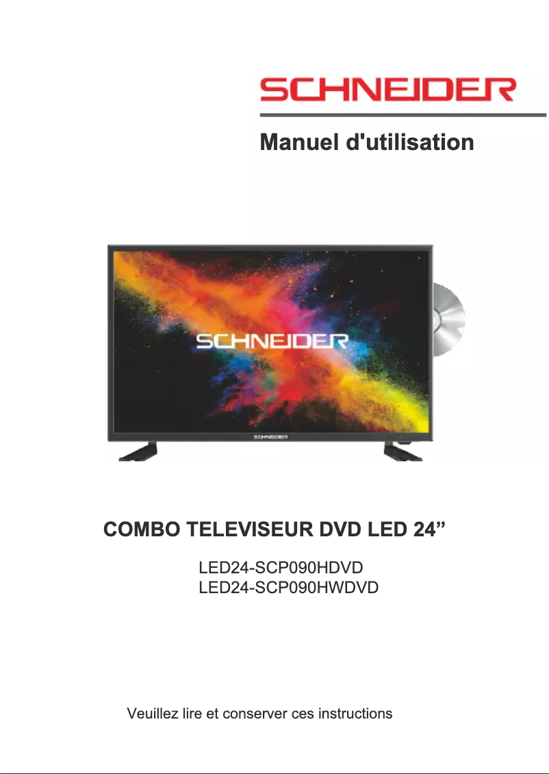 Image de la première page du manuel de l'appareil LED24-SCP090HWDVD