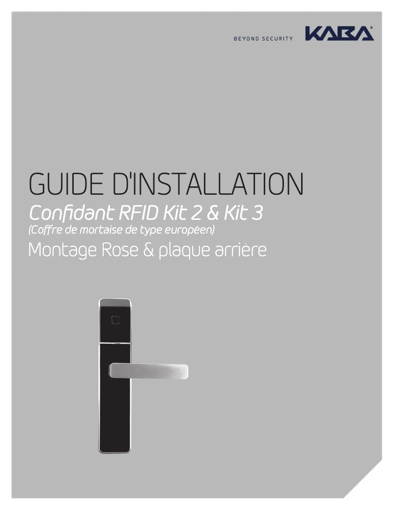 Page n°1 - Manuel utilisateur Dormakaba Confidant RFID Kit 2