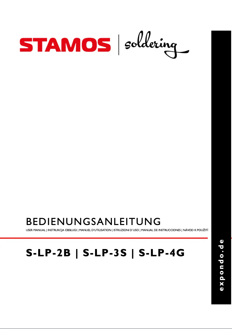 Page n°1 - Manuel utilisateur Stamos S-LP-3S