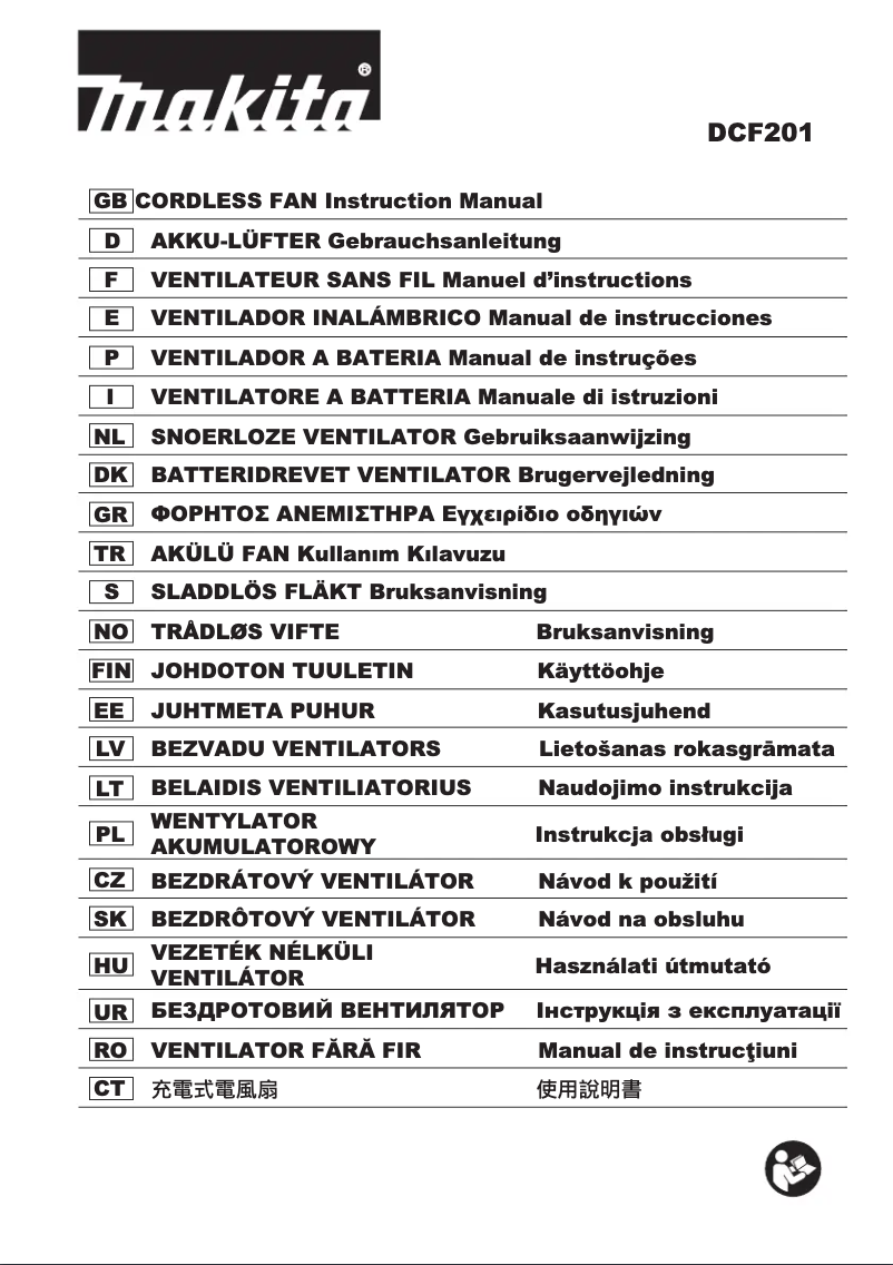 Page 1 de la notice Manuel utilisateur Makita DCF201