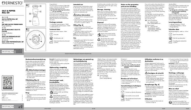 Image de la première page du manuel de l'appareil IAN 373148