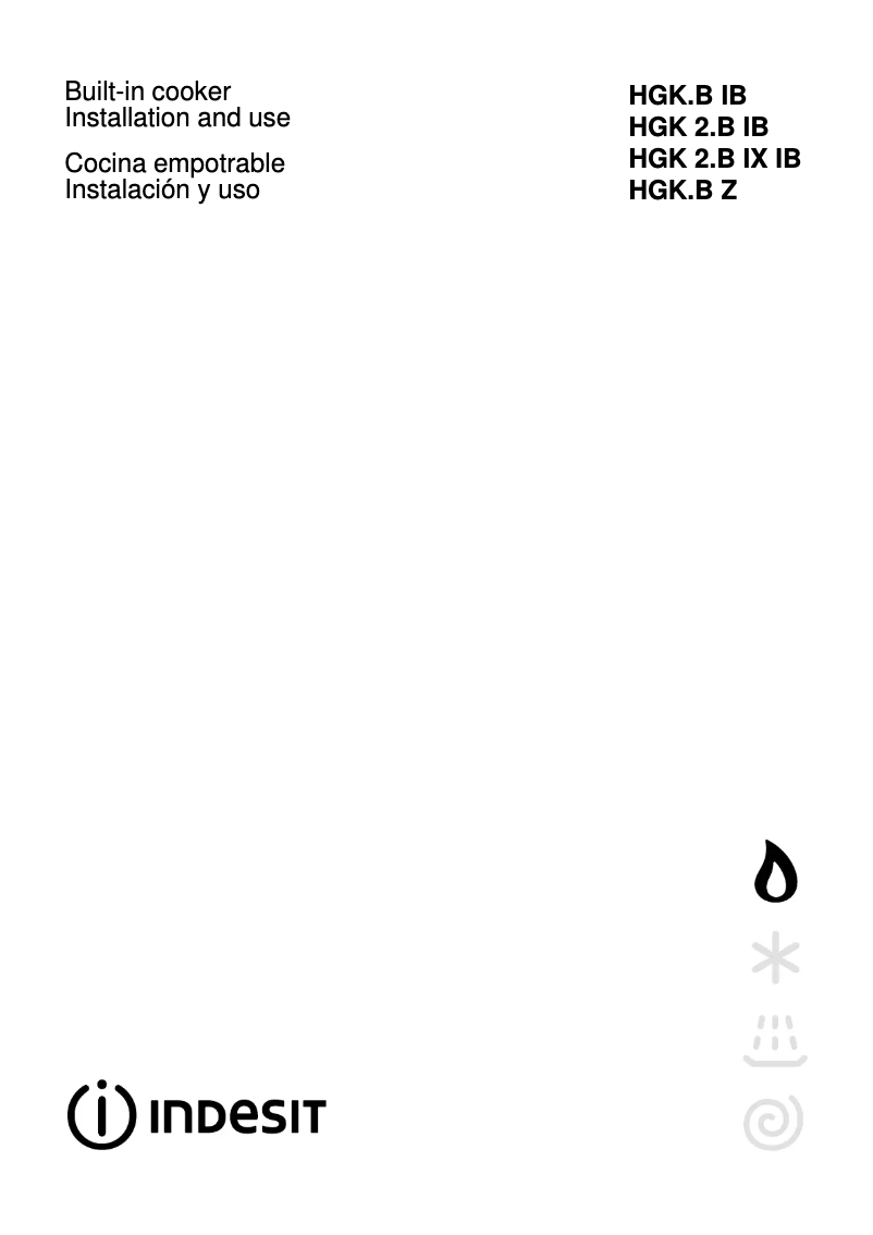 Page 1 de la notice Manuel utilisateur Indesit HGK.B (WH) IB