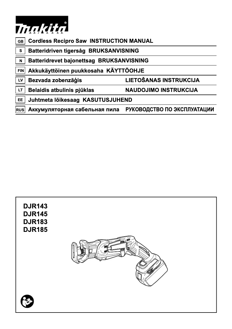 Page n°1 - Manuel utilisateur Makita DJR185