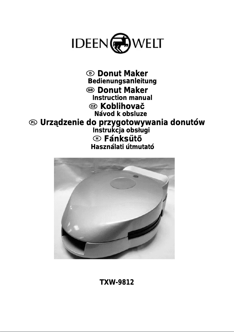 Image de la première page du manuel de l'appareil TXW-9812