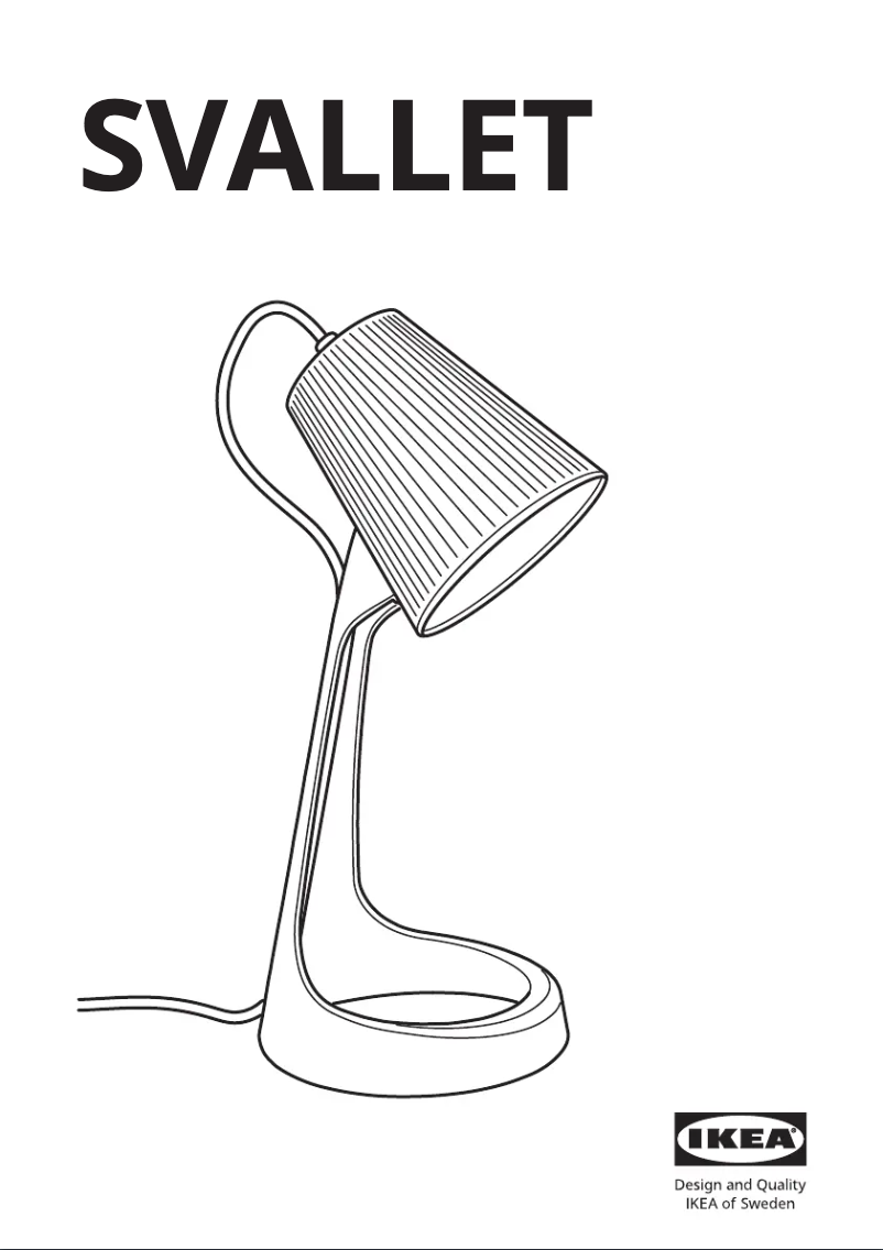 Page 1 de la notice Manuel utilisateur Ikea SVALLET 703.584.87