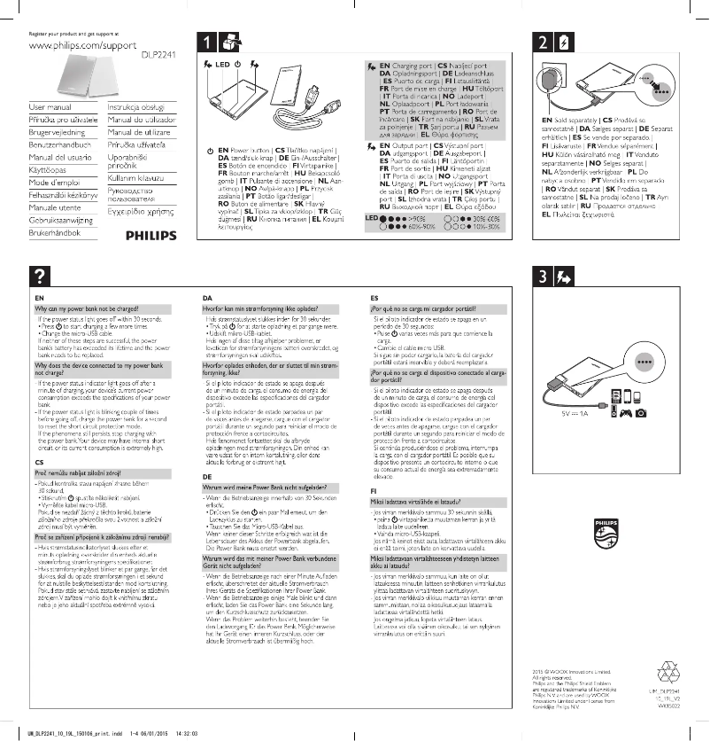 Page n°1 - Mode d'emploi Philips DLP2241B
