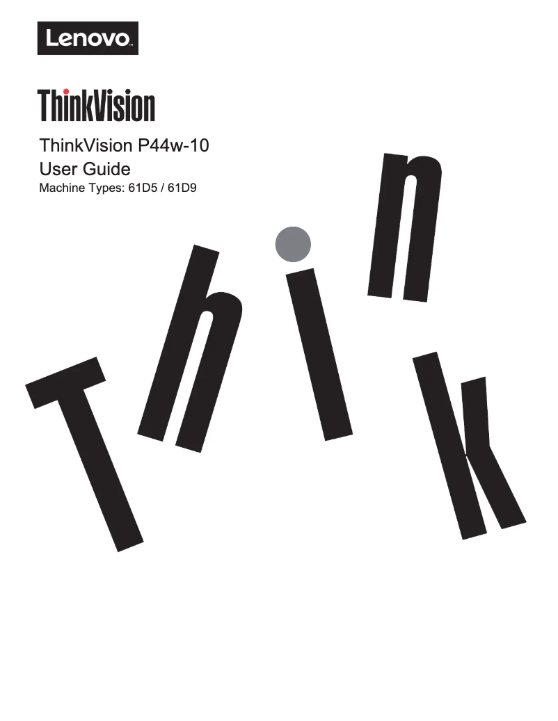 Page n°1 - Manuel utilisateur Lenovo ThinkVision T1714p