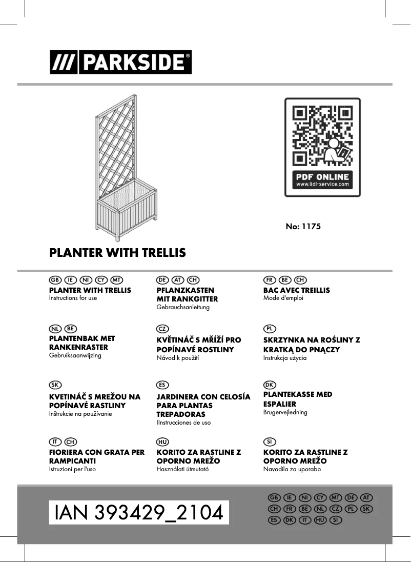 Page n°1 - Manuel utilisateur Parkside IAN 393429