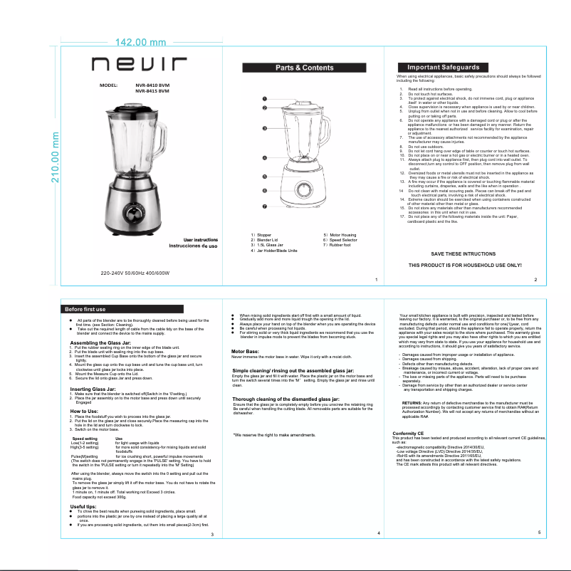 Image de la première page du manuel de l'appareil NVR-8415 BVM