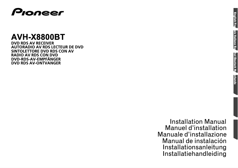 Page 1 de la notice Mode d'emploi Pioneer AVH-X8800BT
