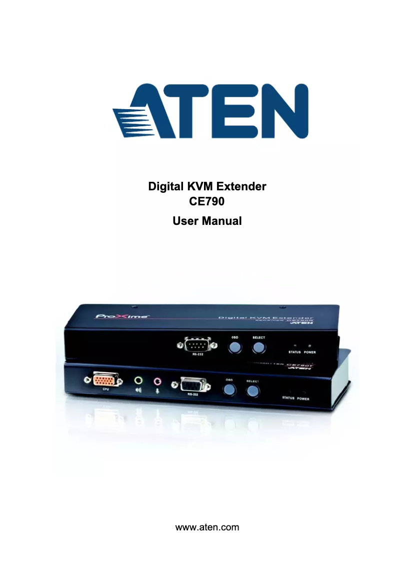 Page n°1 - Manuel utilisateur ATen CE790