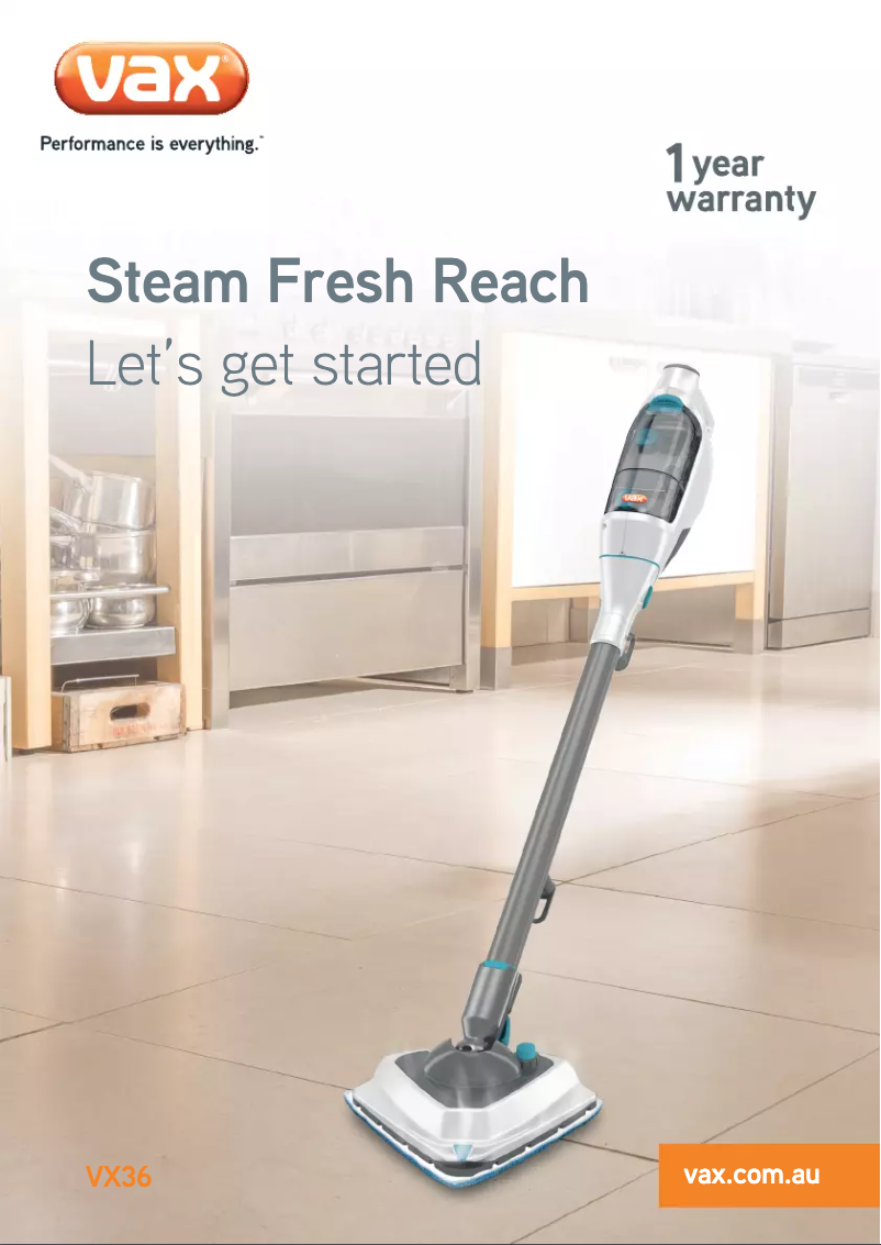 Página 1 del manual Manual de usuario Vax Steam Fresh Reach