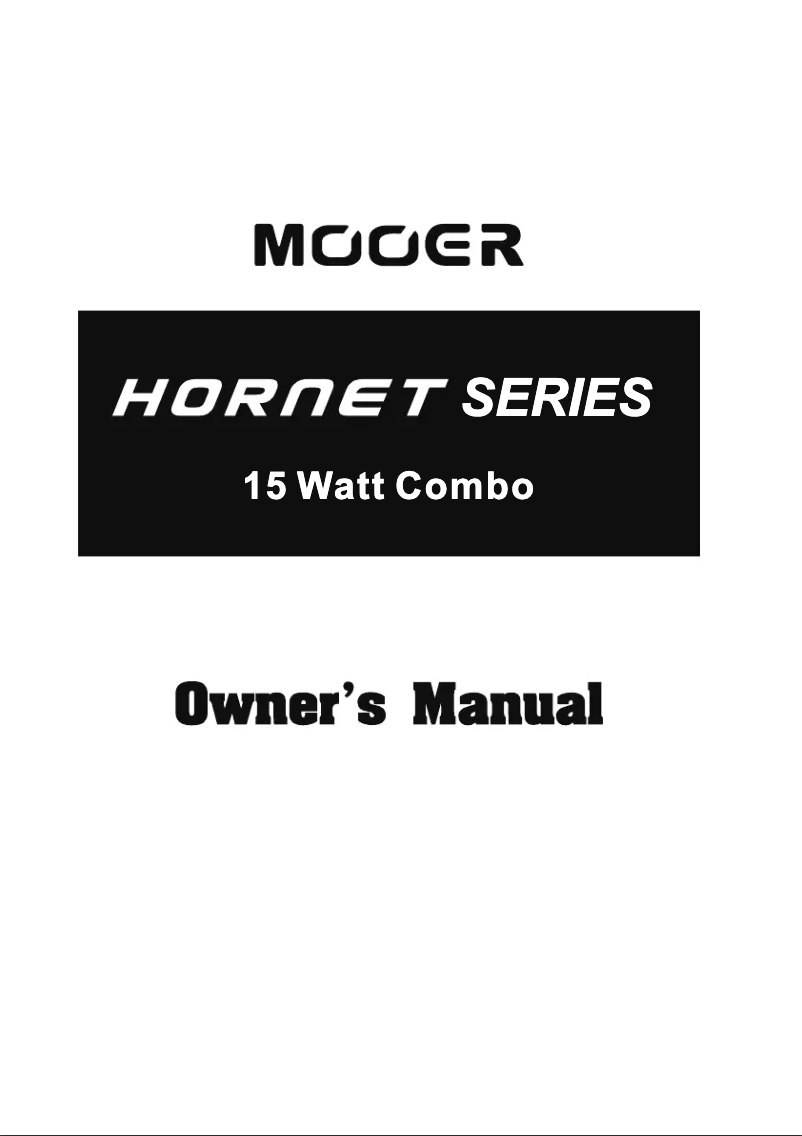 Page n°1 - Manuel utilisateur Mooer Hornet